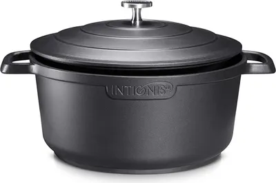 Produktbild von Aluminium-Bratpfanne mit Deckel, induktionsfest, 24 cm, schwarz
