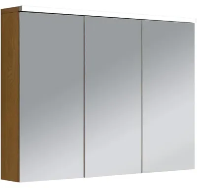 Zdjęcie produktu dla szkło ceramiczneO – Łazienkowa szafka z lustrem i oświetleniem LED Avia – dąb miodowy – 95 x 70 x 16,5 cm