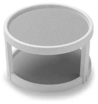 Drehteller 2-stufig, weiß, Kunststoff, Ø 25,4 cm, rutschfest