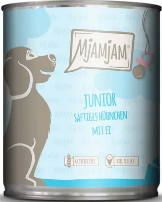 Image de Chiens - Nourriture humide MJAMJAM Dog Junior poulet & œuf, 800 g