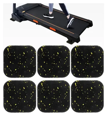 Produktbild von 6 Stück Schwingungsdämpfer Pads für Laufbänder | als Unterlage für Waschmaschinen und Vibrationsdämpfer | Antirutschpads | weniger Lärm und Bewegung für Waschmaschine, Kühlschrank, Trockner