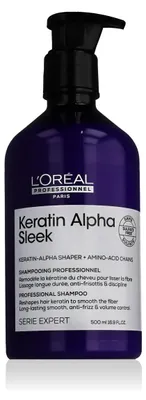 Image de Shampooing professionnel Keratin Alpha Sleek de L'Oréal Professionnel, 500 ml