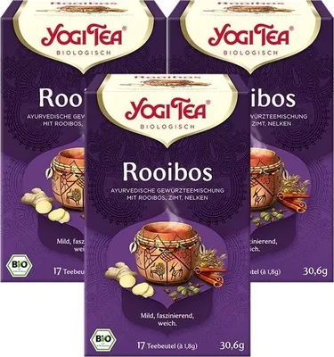 Produktbild von 3 x  YOGI TEA Rooibos | 3 x 30,6g