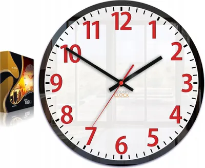 Produktbild von ModernClock, wanduhr, Quarzuhr, Uhr, Wohnzimmeruhr, LOUIS Rot