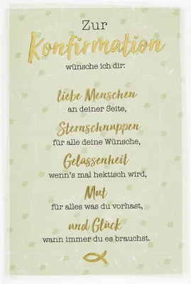 Produktbild von Konfirmation - Glückwunschkarte im Format 11,5 x 17 cm mit