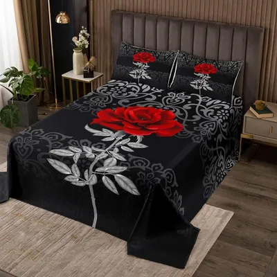 Obrázek produktu pro Elzusha - Přikrývka na postel s květinovým vzorem, 170x210 cm, mikrovlákno, vícebarevná