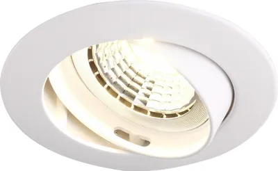 Produktbild von Einbaurahmen Mattes Weiß 808W Ø75 mm für GU10/MR16 – rund, schwenkbar, IP20, Lochmaß 75 mm