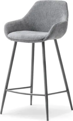 Image de Chaise de bar LORNA - gris / noir
