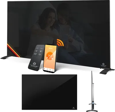 Produktbild von KESSER® Infrarotheizung Glaskonvektor Glasheizung Effizient 2in1 Standgerät & Wandmontage Elektroheizung mit Erkennung Offener Fenster + Fernbedienung & App-Steuerung Thermostat Heizpaneel