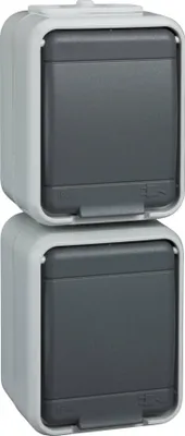 Immagine prodotto di presa a 2 vie, verticale, grigio/grigio - Presa ELG445419