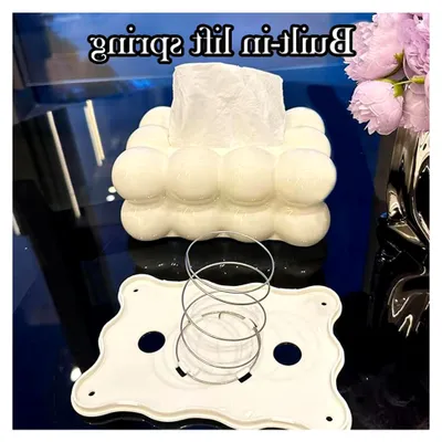Produktbild von Taschentuchbox in Wolkenform, 19,5x13x10cm, Zuckerwatte-Design