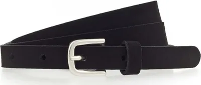 Productafbeelding van Vanzetti Leer riem 15 mm Velour Belt W80 Black zwart