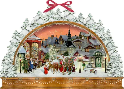 Produktbild von Wand-Adventskalender - Nostalgischer Lichterbogen