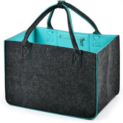 Productafbeelding van Feltentas, boodschappentas, 40x27x27 cm, met handgrepen en binnenzak, opvouwbaar
