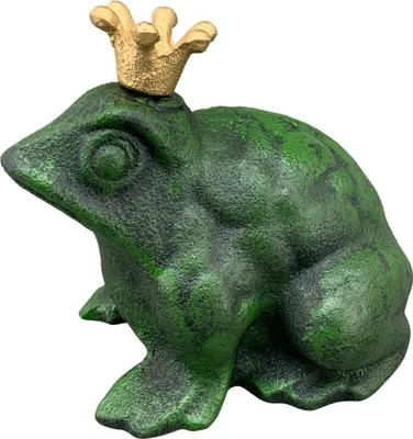Immagine prodotto di Exner | Figura da giardino - Rana con  - 12 cm - Design verde - Resistente alle intemperie - Scultura decorativa