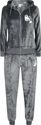 Produktbild von Simon's Cat Schlafanzug Damen Simon`s Cat Meow grau L