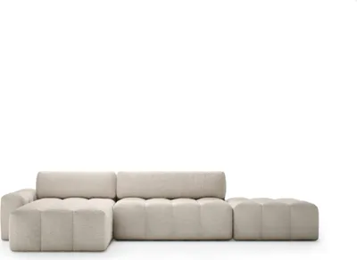 Produktbild von FEDVE Ecksofa Eckcouch Liptitz La L Form Sofa mit Schlaffunktion Bettkästen Couch Sofagarnitur Seite Links Beige (Anthology 02)