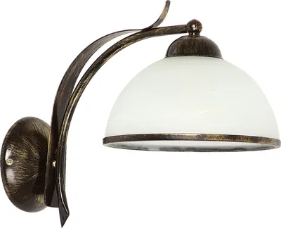 Obrázek produktu pro Nástěnné svítidlo se skleněným stínidlem zlatá patina Korfu 1xE27 15W Luminex