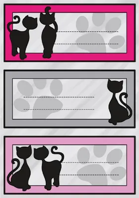 Produktbild von HERMA 5522 10x Schuletiketten Schwarze Katzen