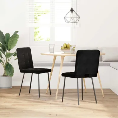 Immagine prodotto di vidaXL Sedie da pranzo 2 pezzi in velluto nero