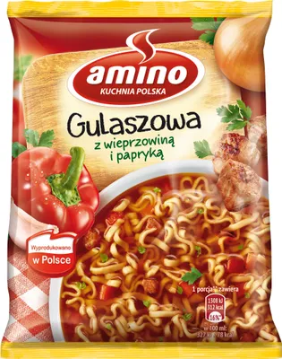 Obrázek produktu pro Amino Instantní gulášová polévka s vepřovým masem a paprikou 59 g x 6 kusů