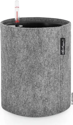 Zdjęcie produktu dla Sadzarka LECHUZA Trendcover 23 Felt ciemnoszara | Sadzarka z systemem nawadniania i wkładką na rośliny | Powierzchnia filcowa | Ø 23 x 26,5 cm | 14182