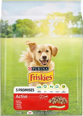 Obrázek produktu pro Purina Friskies Vitafit Active, Dospělý jedinec, Obrovský (> 45 kg), Hovězí, 3 kg