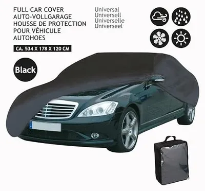 Image de Dunlop Housses de Voiture XL - Universel - Noir - 534x178x120 cm