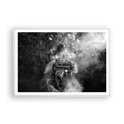 Produktbild von Gerahmtes Poster - Weißer Rahmen - Retro Vintage Frau - 100x70 cm - Wand Bild - Wanddeko - Wandbilder - Kunstposter - Wandposter - Bilderrahmen - Bilder - Kunstdruck - P2WAA100x70-4940