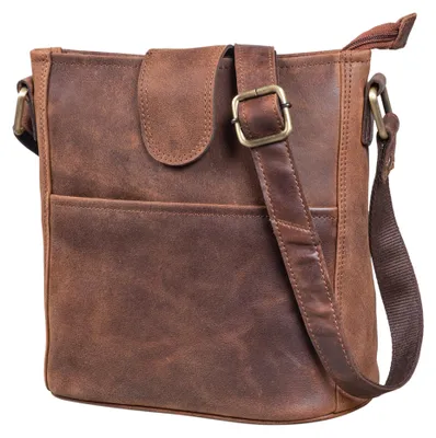 Produktbild von LEABAGS Leder Handtasche Damen I Premium Echtleder Umhängetasche I Damen Schulte