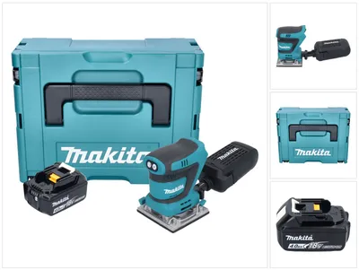 Immagine prodotto di Makita DBO 484 M1J Levigatrice orbitale a batteria 18 V 112 x 102 mm + 1x batteria 4,0 Ah + Makpac - senza caricabatteria