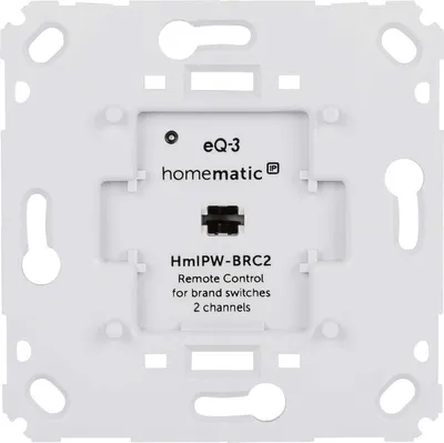 Productafbeelding van Homematic IP bedrade wandknop voor merkenschakelaars - 2-voudig | HmIPW-BRC2