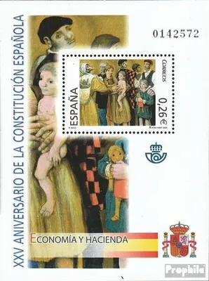 Produktbild von Briefmarken Spanien 2003 Mi Block129 postfrisch 25 Jahre neue spanische Verfassung
