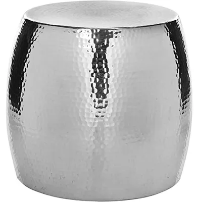 Image de Tabouret décoratif Safavieh, en métal, couleur argent, dimensions 40 x 40 x 40