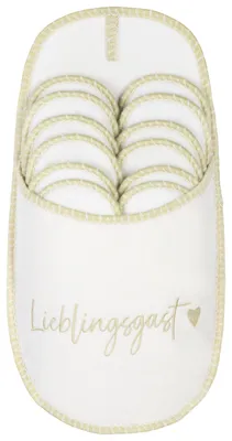 Produktbild von ONVAYA® ABS Gästepantoffel | Lieblingsgast | 6er Set | Antirutsch Sohle | Haussc