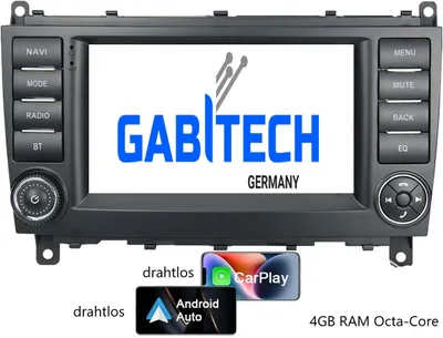 Produktbild von für Mercedes Benz CLK Class W209 CLS W219 . 7 Zoll Android 14 Autoradio GPS Navi Drahtlos Apple Carplay und Android Auto 4GB RAM 64GB ROM Octa-Core