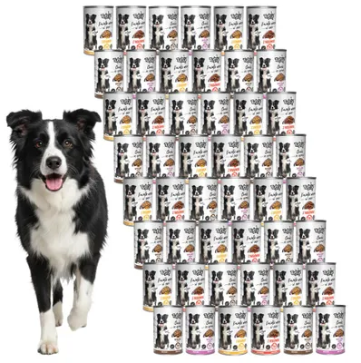 Produktbild von Tuftuf | Feuchte Nahrung für Hunde - Mix Dergeschmäcker - 48x415g - 81% Feuchtigkeit - Nassfutter