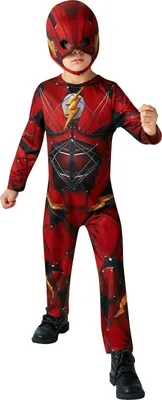 Produktbild von Justice League - Kostüm ‘” ’"The Flash"“ - Jungen BN4901 (140) (Rot/Schwarz)