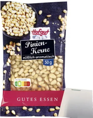 Produktbild von Hofgut Pinienkerne (50g Beutel) + usy Block