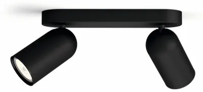 Produktbild von Philips myLiving Pongee Decken-/Wandspot, 2 x, GU10, LED, 220-240 V, Schwarz