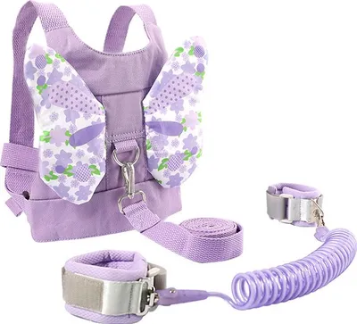 Obrázek produktu pro Bezpečnostní vodítko ASKSA Baby Leash, vodítko na zápěstí 3 v 1, vodítko proti ztrátě, vodítko na chůzi a bezpečnostní postroj pro dítě (fialové)