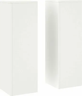 Image de Support de Plante 2 pcs Blanc 24 x 24 x 75 cm Acier