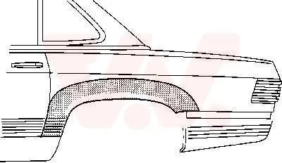 Produktbild von VAN WEZEL Seitenwand Reparaturblech passend für MERCEDES-BENZ SL (R107) SL Coupe (C107)