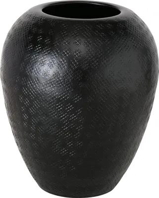Produktbild von BOLTZE Dekovase "Noorwijk" aus Aluminium in schwarz, Vase Blumenvase
