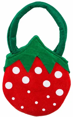 Produktbild von Erdbeer-Handtasche rot-grün – Kostümtasche für Fasching & Party