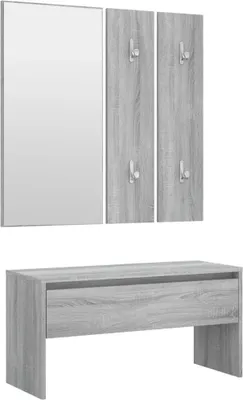 Produktbild von vidaXL Garderoben-Set Grau Sonoma Holzwerkstoff