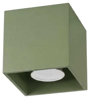 Immagine prodotto di Plafoniera QUAD 1 verde oliva 1xGU10 10W alluminio 10x10x10cm Sollux Lighting