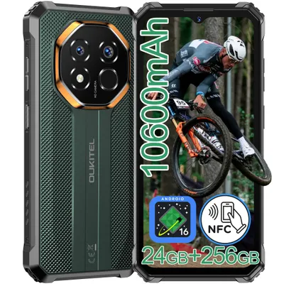 Produktbild von 2026 Oukitel G7 Outdoor Handy Ohne Vertrag, 10600mAh 24GB+256GB 6,517'' 90Hz, 64MP IP68 Wasserdicht Android 16, NFC Dual 4G SIM Smartphone, Grün