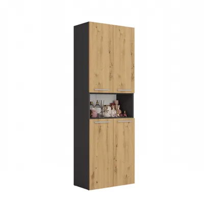 Produktbild von Koupelnová skříňka NEL DK 2K 60 Antracit + dub artisan