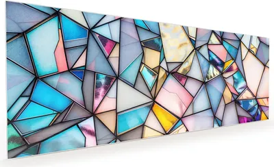 Produktbild von Küchenrückwand Spritzschutz Glas mit Motiv Buntes Glasmosaik 40 x 40 cm